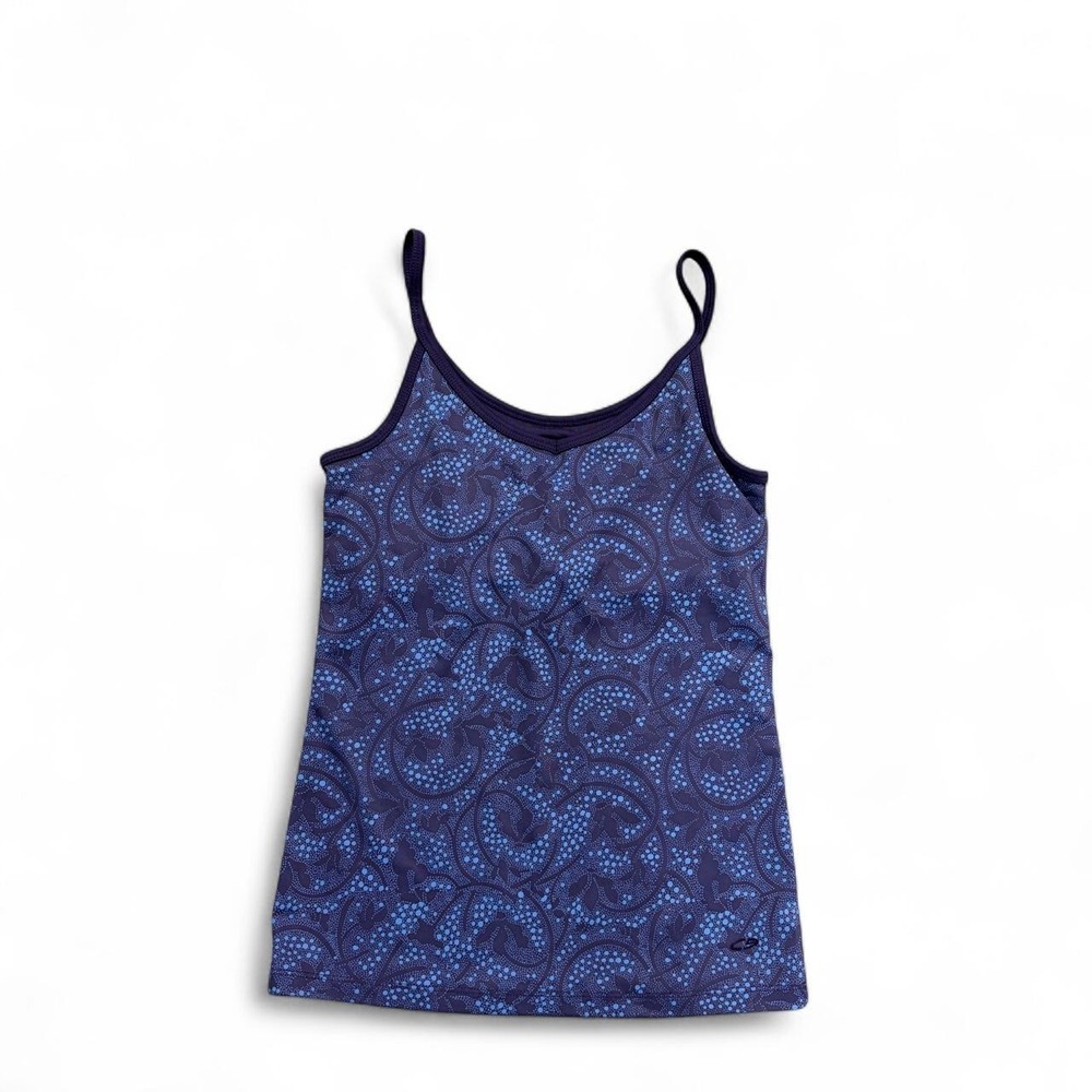 Champion purple Yoga paisley tank top size Small built in bra
